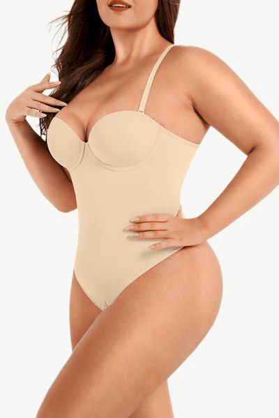 Bustier Underwire Tummy Control Bodysuit for a Sleek and Slender Figure