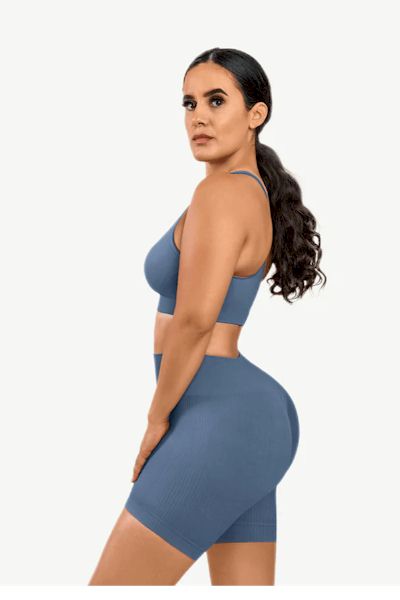 Butt Lift Bliss: Wide-Strap Abdominal Fit Sportswear for Curves that Wow