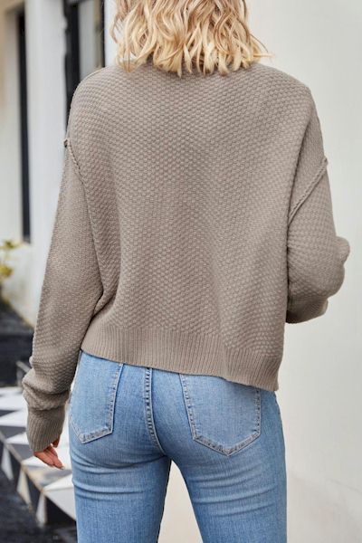 Load image into Gallery viewer, Chic Comfort: Slight Stretch Single-Breasted Knitted Sweater
