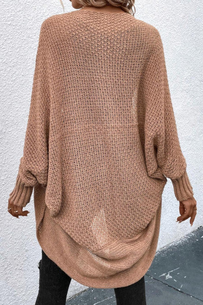 Stylish and Versatile Solid Pink Ribbed Knit Sweater