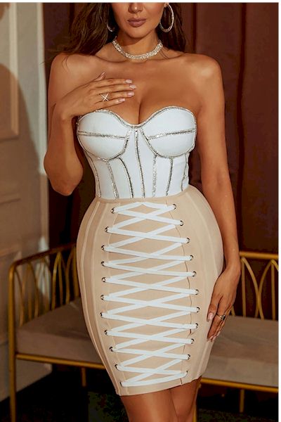 Load image into Gallery viewer, Chic Tube Strapless Bodycon Mini Prom Dress
