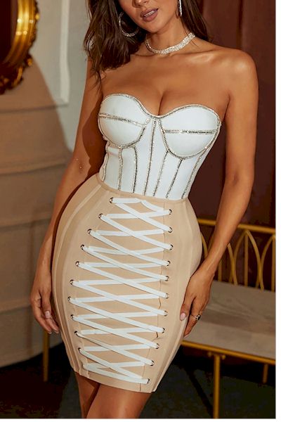 Load image into Gallery viewer, Chic Tube Strapless Bodycon Mini Prom Dress
