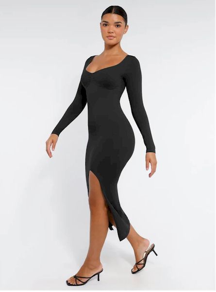 Eco-Friendly Shaping Dress with Slit