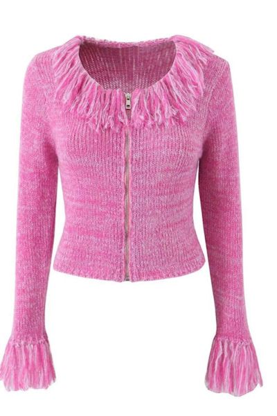 Load image into Gallery viewer, Scene-Stealer: Exquisite Slight Stretch Knitted Tassel Crop Sweater
