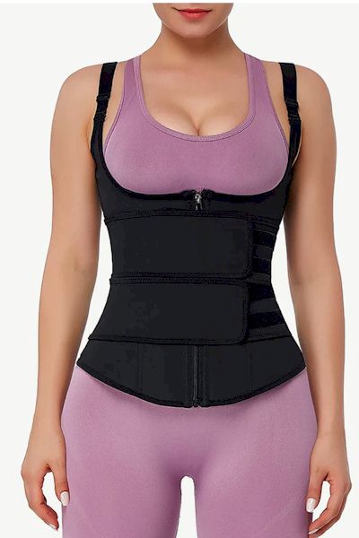 Load image into Gallery viewer, Black Magic: The Fabulous Fit Upgrade Durable Zipper Vest Shaper Sculpts Your Dreams into Reality
