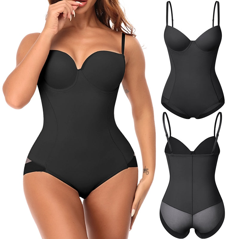 Tummy Control Body Shaper Seamless Shapewear with Built-in Bra