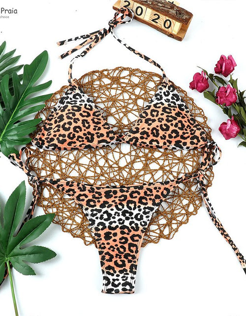 Load image into Gallery viewer, Wild and Sexy All Day: Turn Heads with our Smokin&#39; Hot Leopard Print Bikini!
