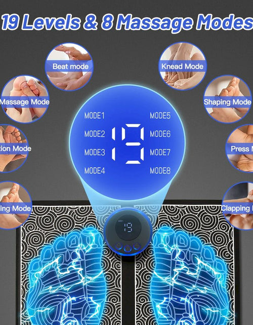 Load image into Gallery viewer, EMS Electric Foot Massager Pad with 19 Intensity Levels Plus EMS Electric Neck and Back Massager
