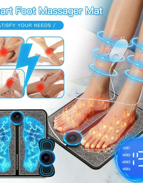 Load image into Gallery viewer, EMS Electric Foot Massager Pad with 19 Intensity Levels Plus EMS Electric Neck and Back Massager
