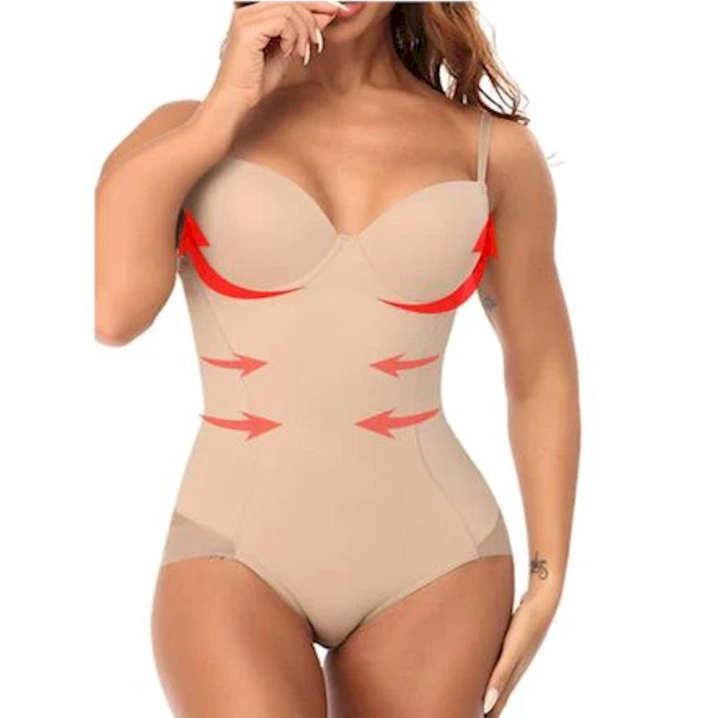 Tummy Control Body Shaper Seamless Shapewear with Built-in Bra