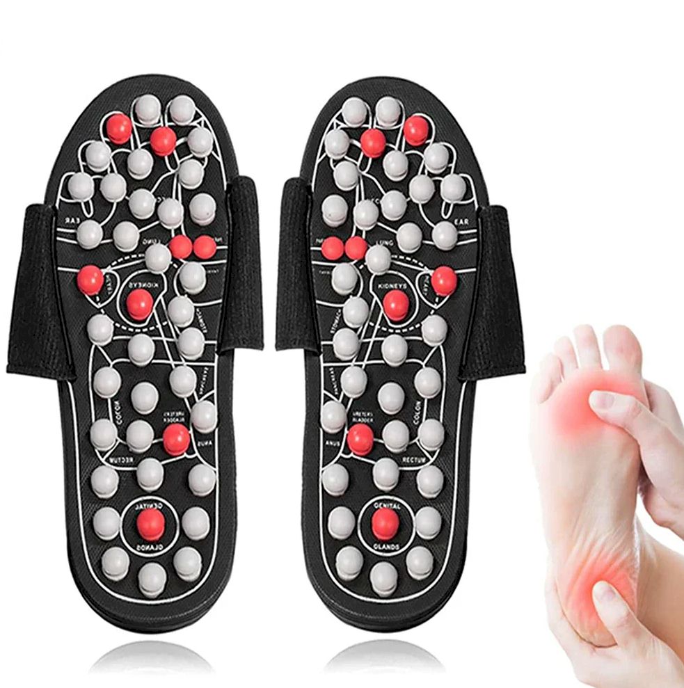 Acupressure Massage Slippers – Reflexology Sandals for Plantar Fasciitis & Foot Pain Relief