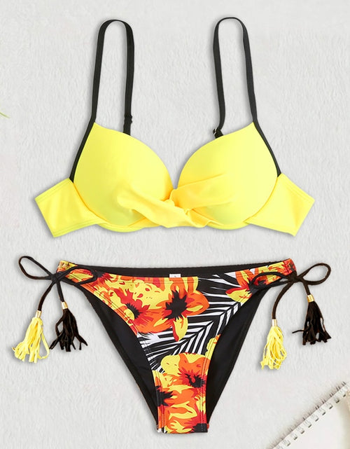 Load image into Gallery viewer, Beach Goddess: Dive into Style with our Sexy Push Up Bikinis Set
