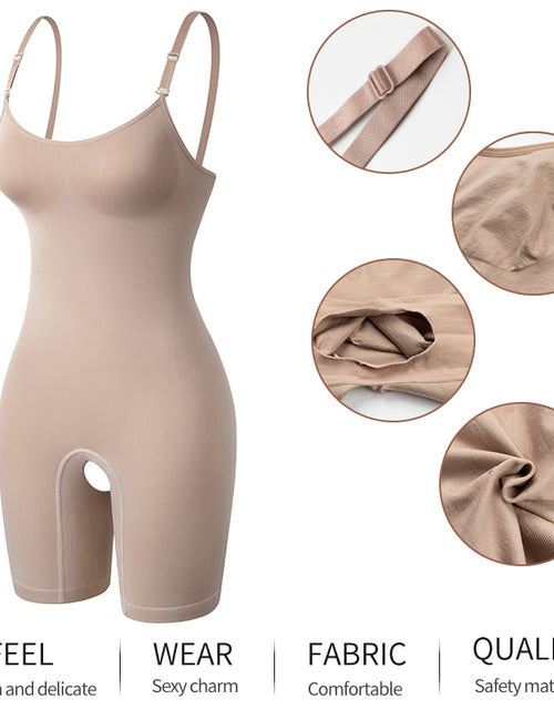 Load image into Gallery viewer, Seamless Bodysuit Butt Lifter Tummy Control Chest Enhancing Shapewear
