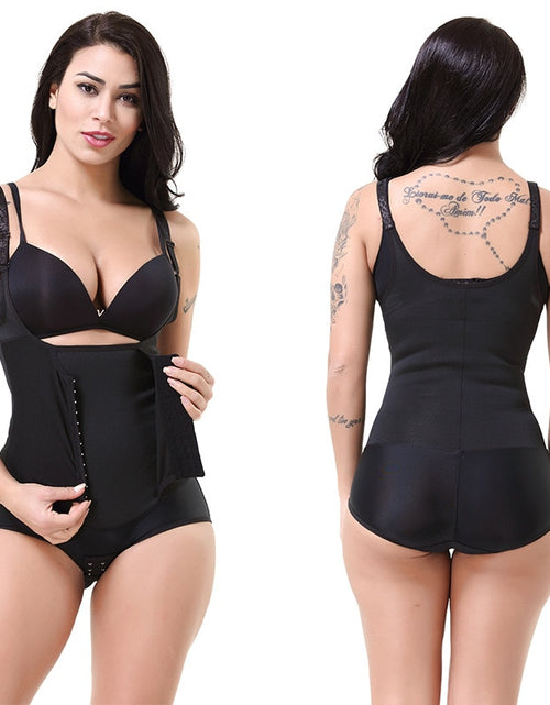 Load image into Gallery viewer, Open  Crotch Adjustable Shoulder Straps Waist Trainer Boysuit Shapewear
