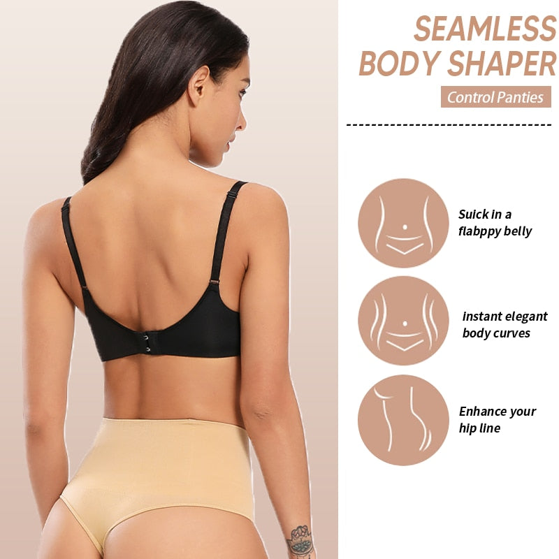 Flaunt Your Curves with High Waist Thong Control Panty Shapewear