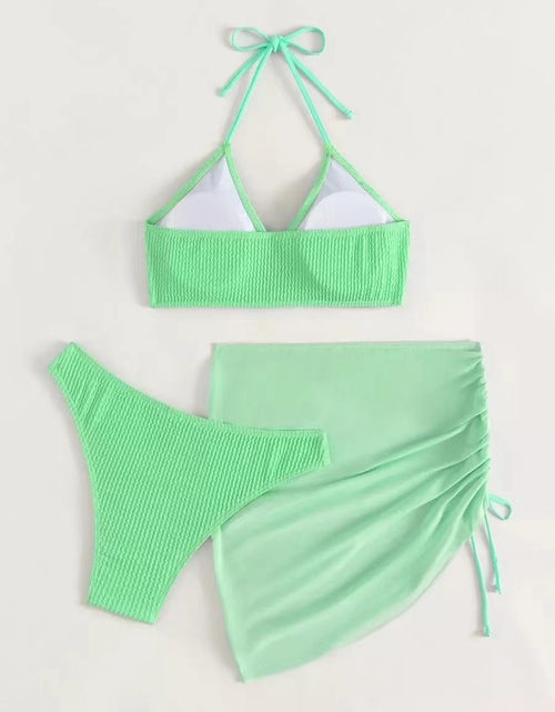 Load image into Gallery viewer, Beach Bombshell Alert: Make Waves with our 3-Piece High-Waisted Bikini!
