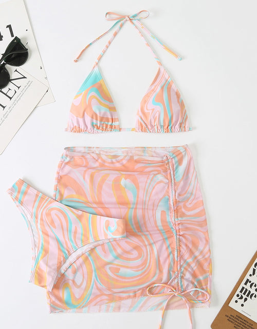 Load image into Gallery viewer, Tie-Dye Temptation: Radiant 3-Piece Bikini Set
