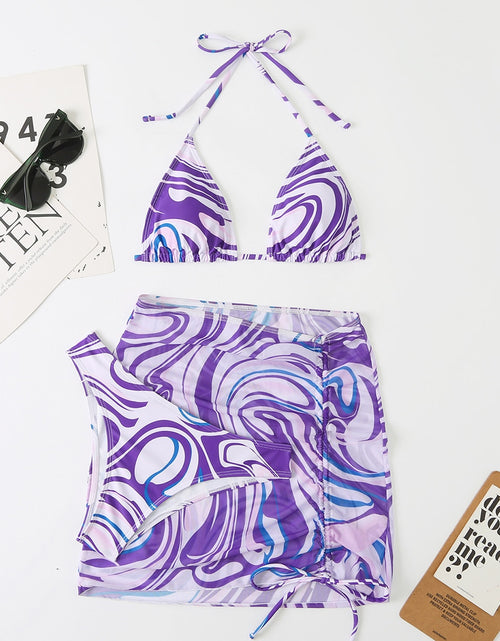 Load image into Gallery viewer, Tie-Dye Temptation: Radiant 3-Piece Bikini Set
