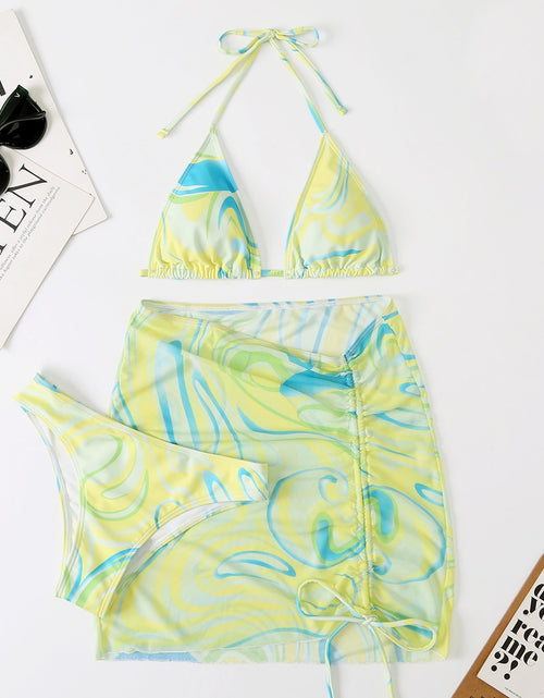 Load image into Gallery viewer, Tie-Dye Temptation: Radiant 3-Piece Bikini Set
