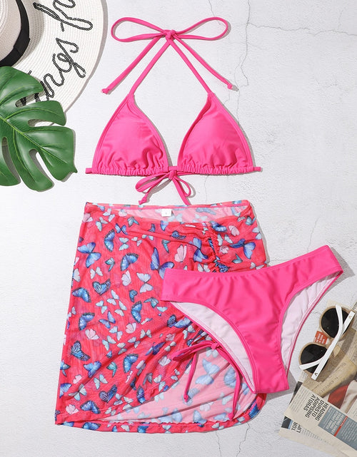 Load image into Gallery viewer, Tie-Dye Temptation: Radiant 3-Piece Bikini Set
