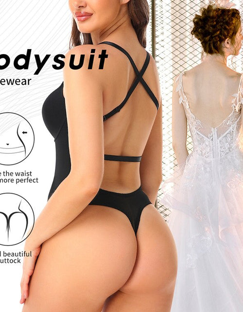 Load image into Gallery viewer, Shapewear Bodysuit Sexy Lingerie  Lace Thong Panties
