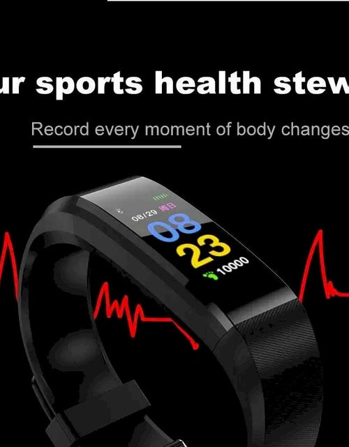 Load image into Gallery viewer, Smart Fitness Tracker Watch with Heart Rate &amp; Blood Pressure Monitor
