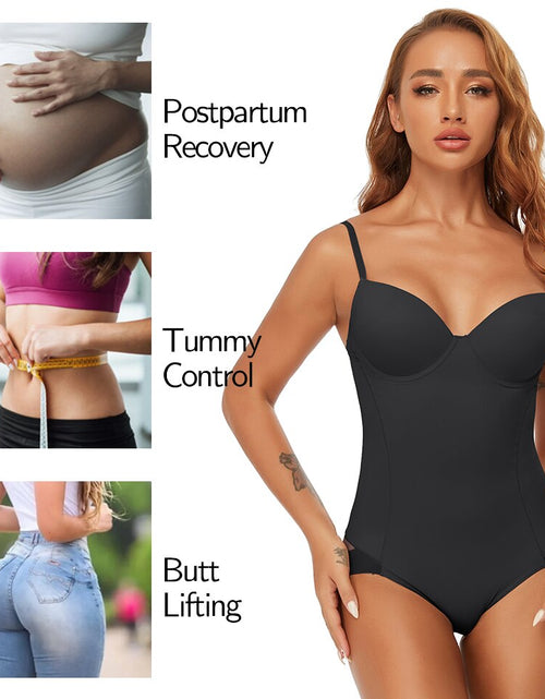 Load image into Gallery viewer, Bodysuits Full Body Shaper Built-In Bras Tummy Control Underwear
