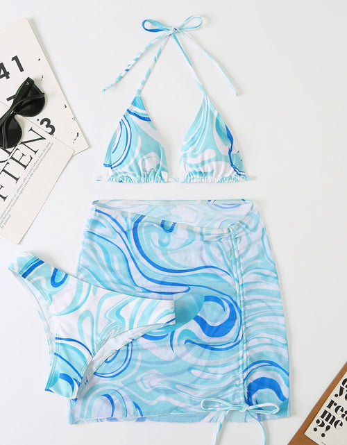 Load image into Gallery viewer, Tie-Dye Temptation: Radiant 3-Piece Bikini Set
