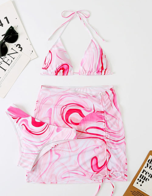 Load image into Gallery viewer, Tie-Dye Temptation: Radiant 3-Piece Bikini Set
