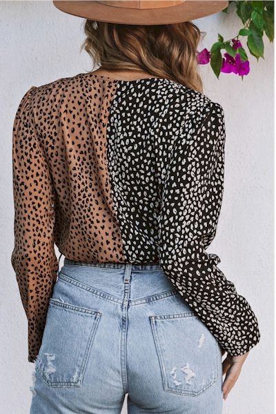 Load image into Gallery viewer, Wild Elegance: Leopard Print Wrap Bodysuit with a Twist
