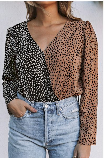 Load image into Gallery viewer, Wild Elegance: Leopard Print Wrap Bodysuit with a Twist
