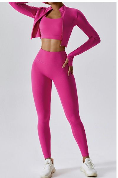 Load image into Gallery viewer, Stunning Pink Yoga Pants Set: Perfect for Any Fitness Enthusiast (size run small)
