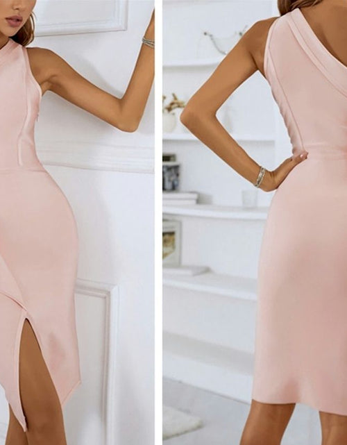 Load image into Gallery viewer, Simplicity with Style: High-Quality Slit Zip-Up Midi Dress for Summer
