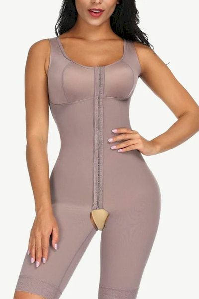 Ultimate Stretch Nude Hooks Crotchless Unpadded Big Size Fajas Bodysuit