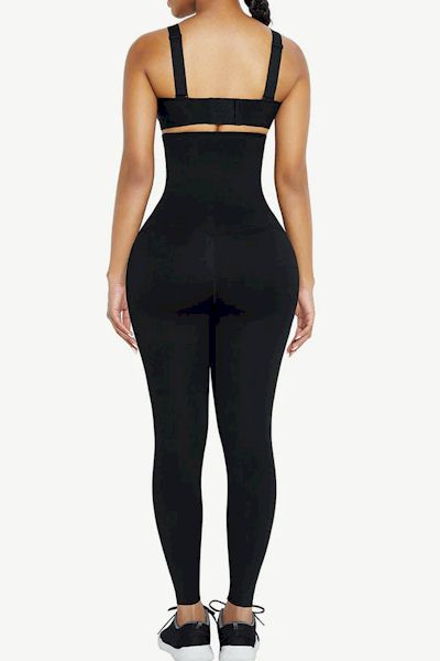 Load image into Gallery viewer, Enhanced Curves: 2-In-1 Black Waist Trainer Leggings for Hourglass Confidence
