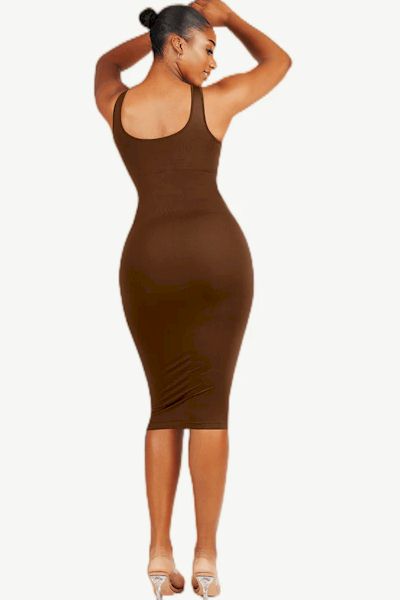 Load image into Gallery viewer, Confidently Snatched: Eco-Friendly Large U-Back Shaper Seamless Dress
