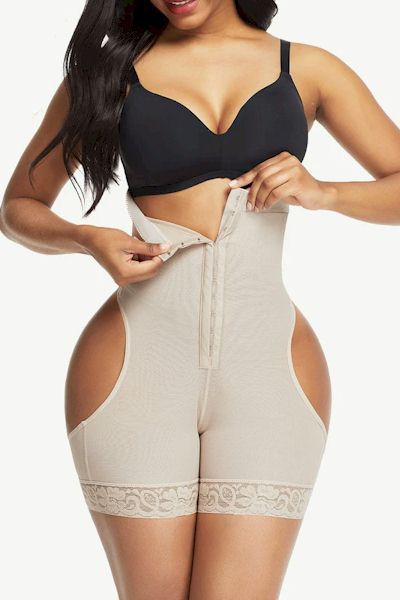 Sleek Confidence: High Waist Open Butt Shapewear Shorts for All-Day Elegance