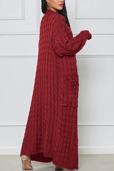 Load image into Gallery viewer, Fashionable and Sophisticated Plus Size Long Cardigan Sweater
