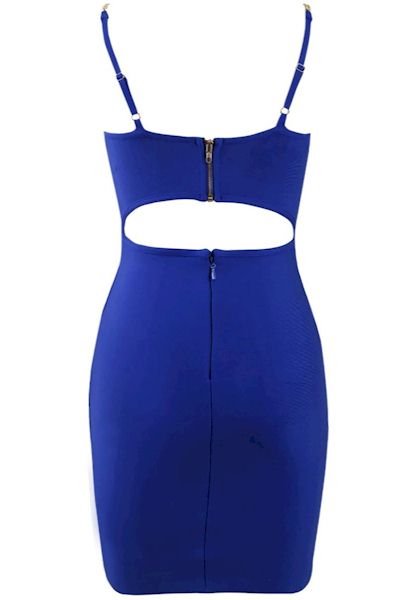 Load image into Gallery viewer, Modern Sensuality: Stretchy Hollow Bodycon Mini Dress
