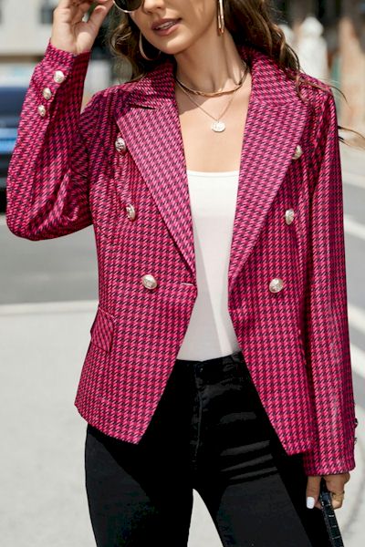 Load image into Gallery viewer, Modern Chic Meets Classic Houndstooth in our Exclusive Blazer
