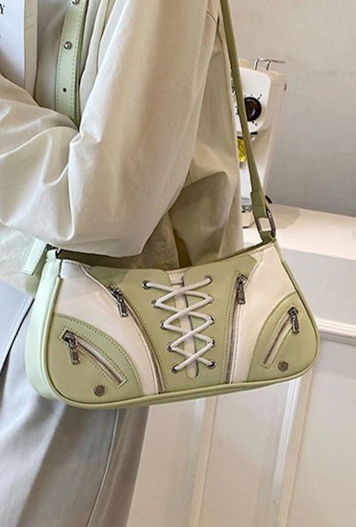 Load image into Gallery viewer, Contrast Color Chic: Elevate Your Style with our Exquisite Zip-Up Crossbody Bag
