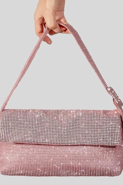 Load image into Gallery viewer, Elegance Redefined: Shine Bright with our Rhinestone Décor Shoulder Bag
