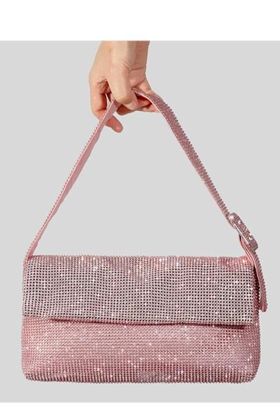 Load image into Gallery viewer, Elegance Redefined: Shine Bright with our Rhinestone Décor Shoulder Bag
