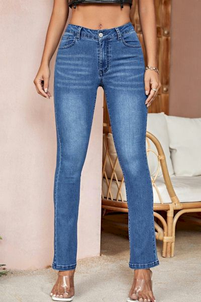 Load image into Gallery viewer, Timeless Glamour: Embrace Luxury in our Non-Stretch High Waist Jeans
