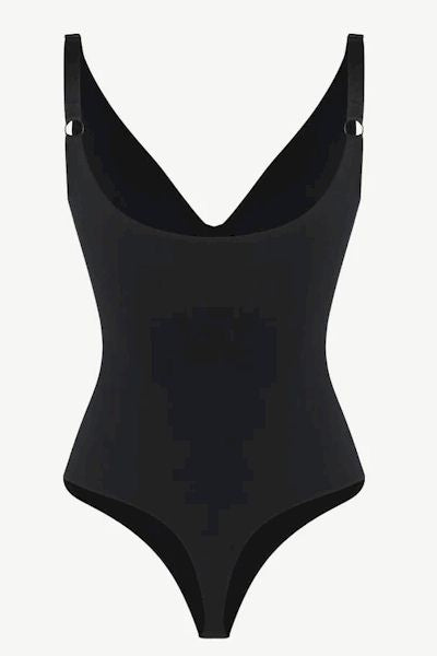 Load image into Gallery viewer, Flawless All Day: Plunge V Neck Bodysuit for Maximum Confidence and Comfort
