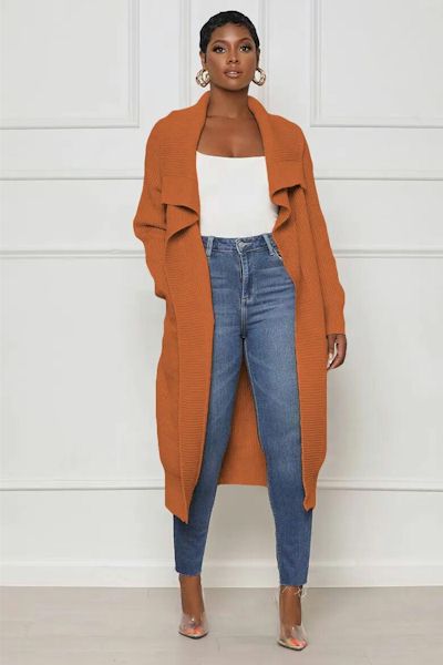 Load image into Gallery viewer, Talk of the Town: Stylish Long Cardigan in Multiple Sizes
