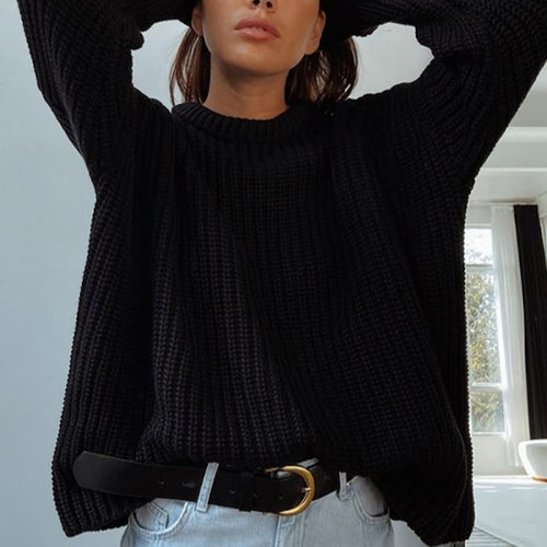 Load image into Gallery viewer, Luxury Coziness: Delicate Knit Loose Sweater for Effortless Chic
