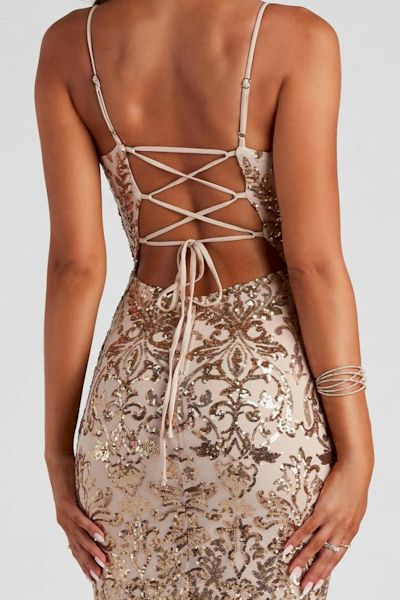 Load image into Gallery viewer, Sequin Backless Lace-Up Mini Dress: Your Night Out Staple
