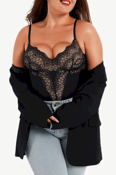 Load image into Gallery viewer, Sultry Lace Elegance: Curve-Enhancing Bodysuit Shapewear for Every Occasion
