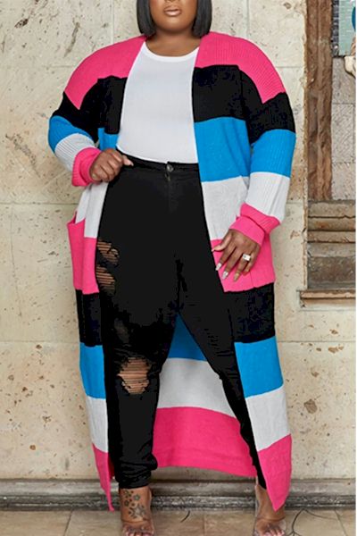 Load image into Gallery viewer, Fashion Meets Function: Plus-Size Cardigans with Pockets
